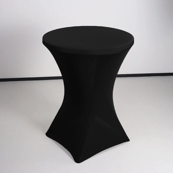 Statafel met rok (zwart)